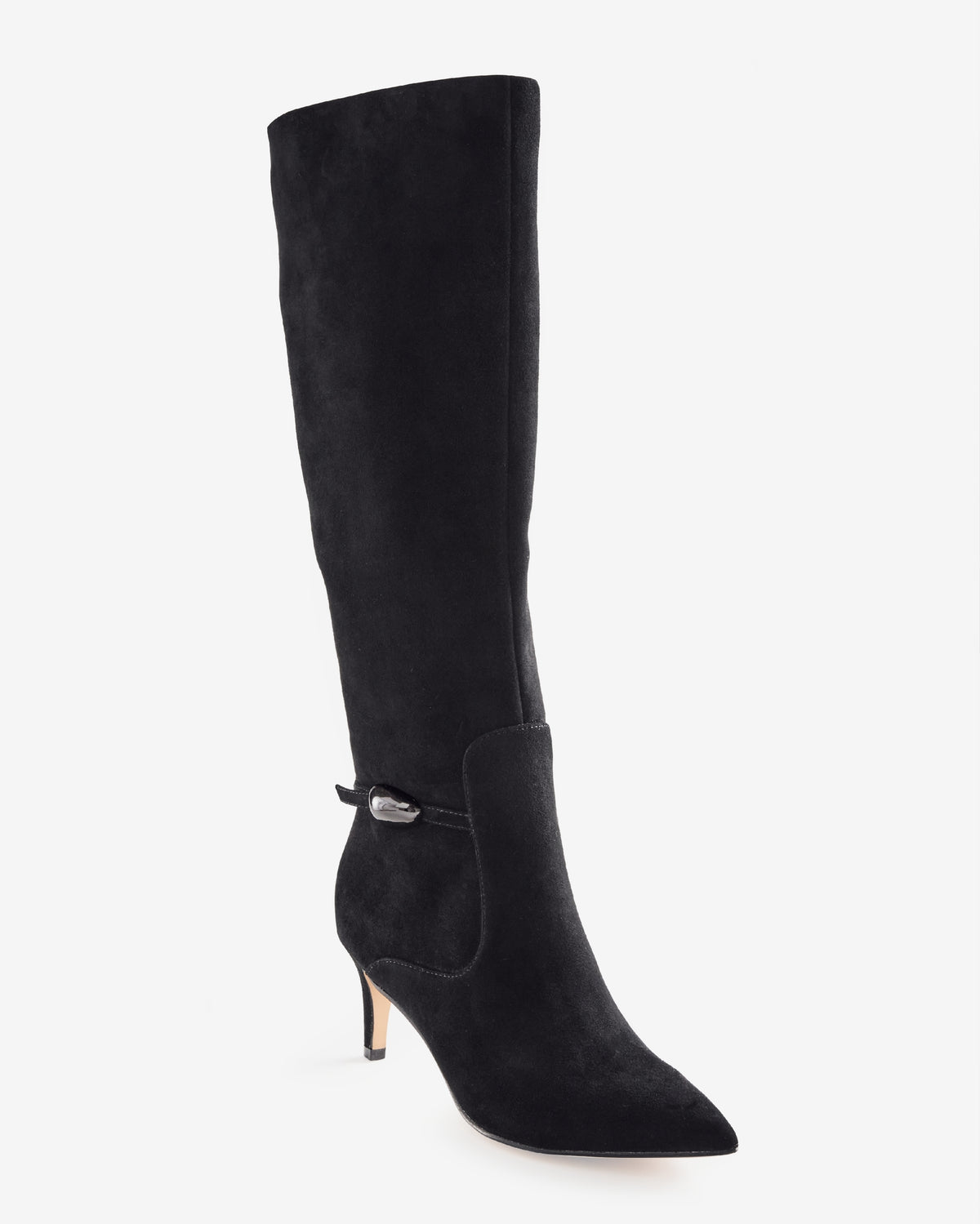 To The Knee Hardware Detail Boot Black