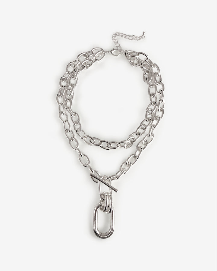 Chunky Chain Link Necklace Silver
