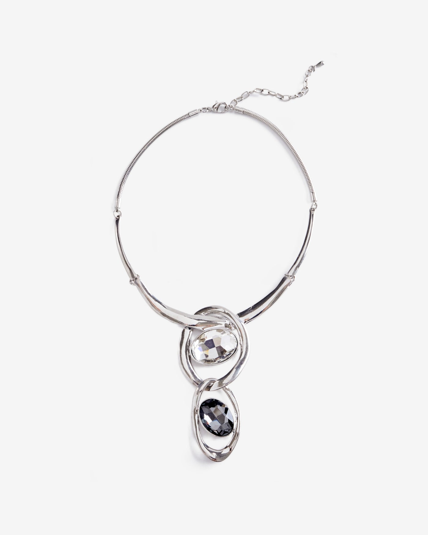 Statement Collar Necklace Silver