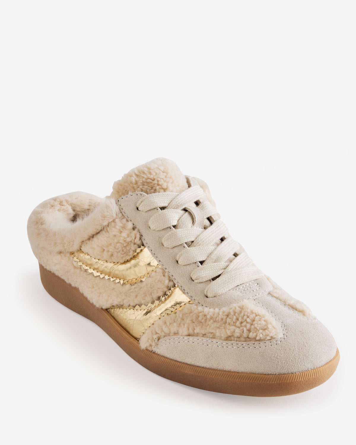 Dolce Vita Shearling Sneaker Ivory