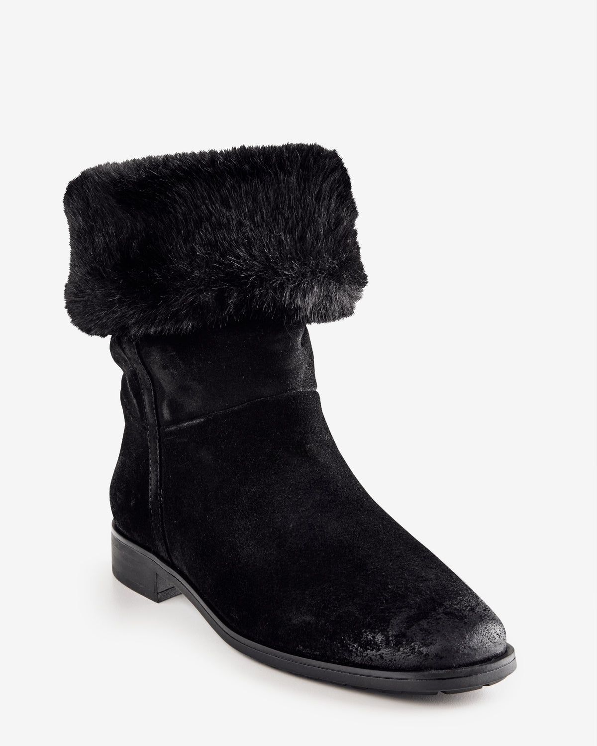 Sam Edelman Fur Trim Bootie Black