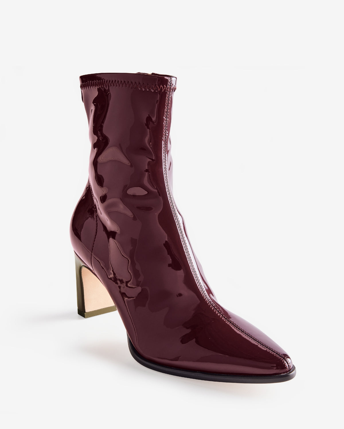 Vince Camuto Patent Bootie Wine