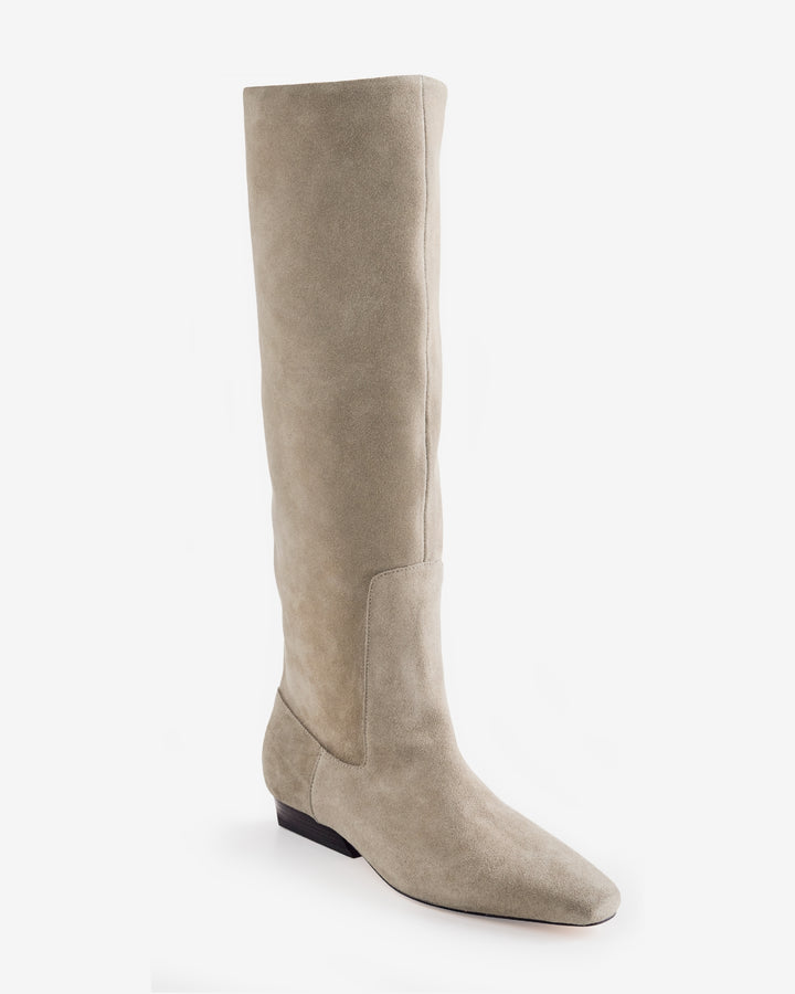 Nine West Flat Heel Boot Taupe