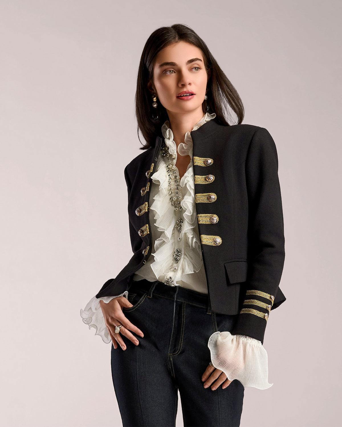 Napoleon Jacket with Gold Trim Proper Black