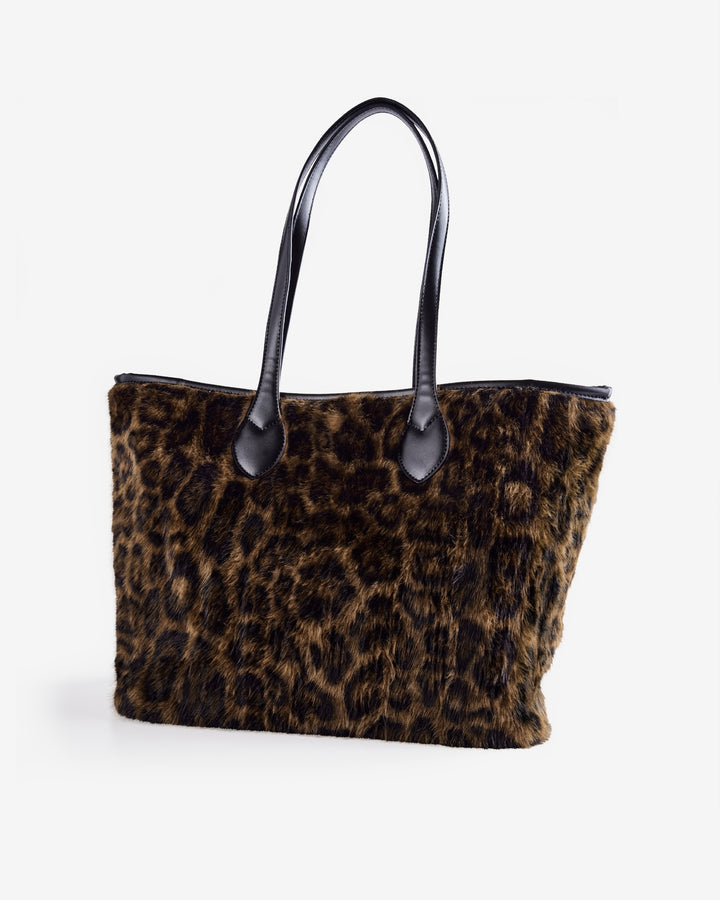 Faux Fur Tote Bag Multi