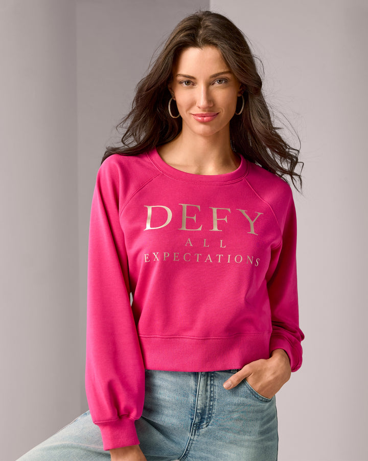 Breast Cancer Awareness Graphic Sweatshirt Azalea