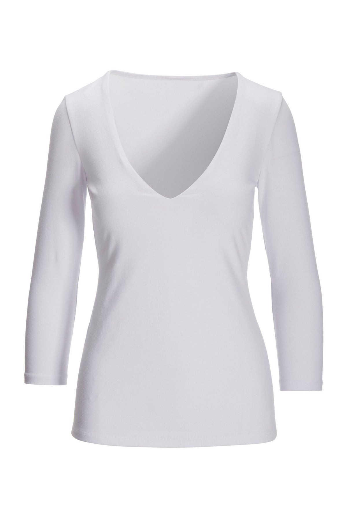 So Sexy V Neck Knit Top White