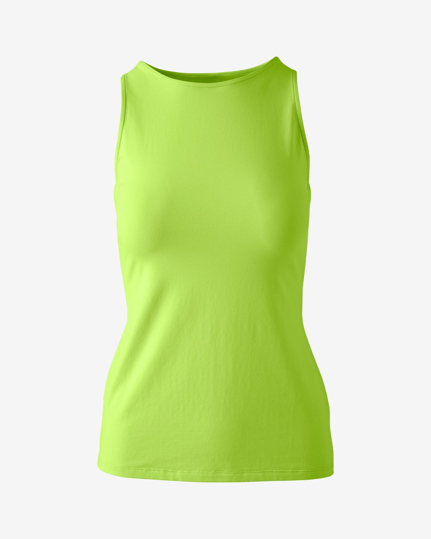 So Sexy High Neck Tank Knit Top Green Glow