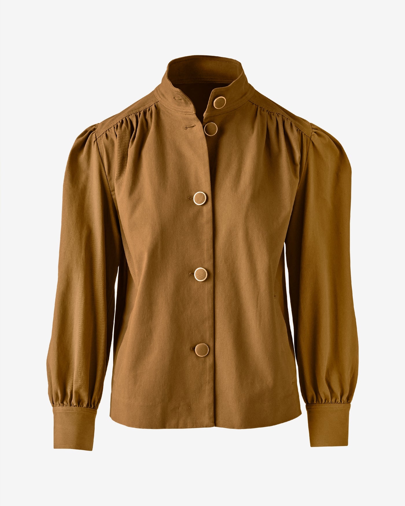 Brushed Twill Long Sleeve Shirt Jacket Hazelnut