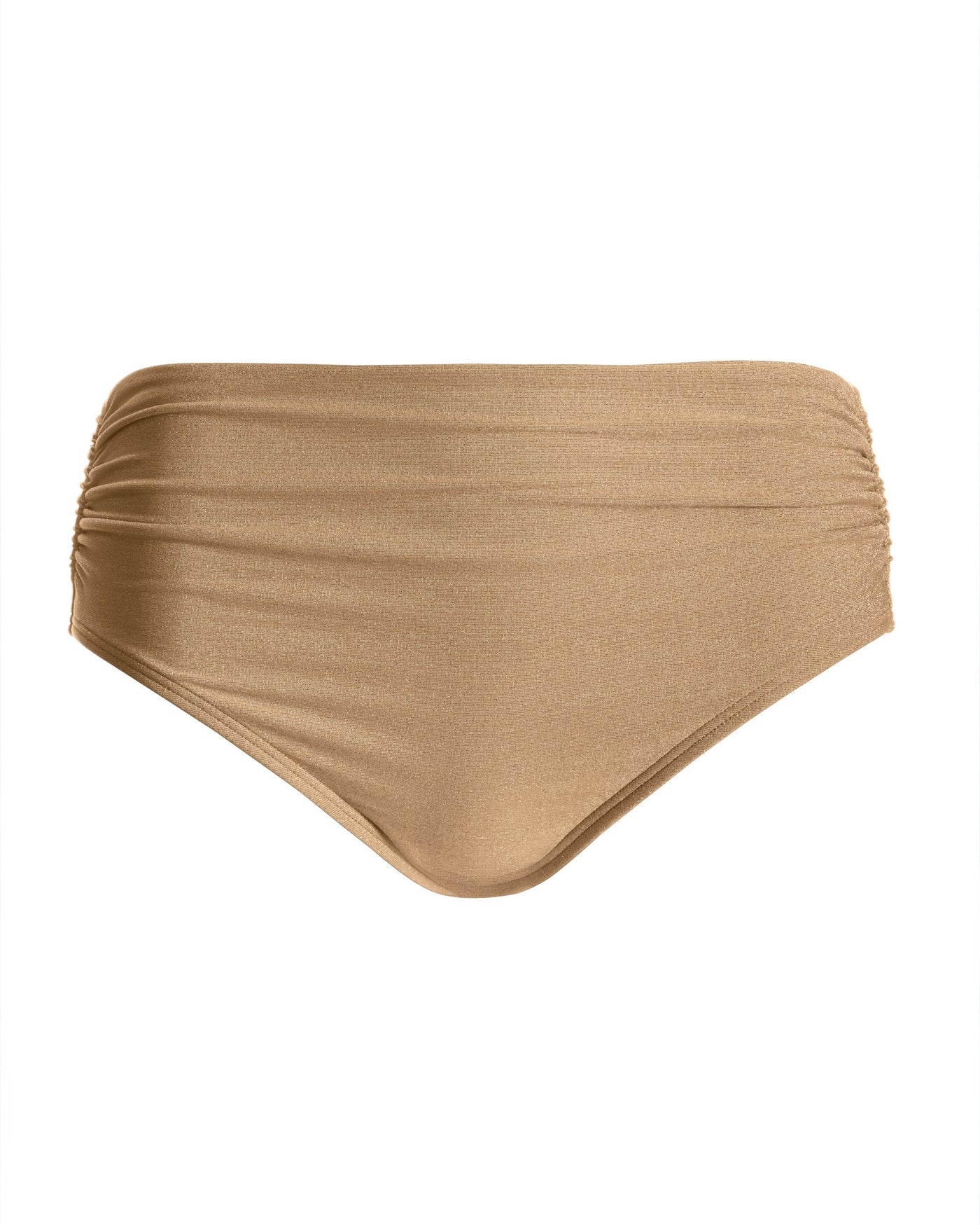 Swim Sense Gold Metallic High-Waisted Bikini Bottom Gold Metallic