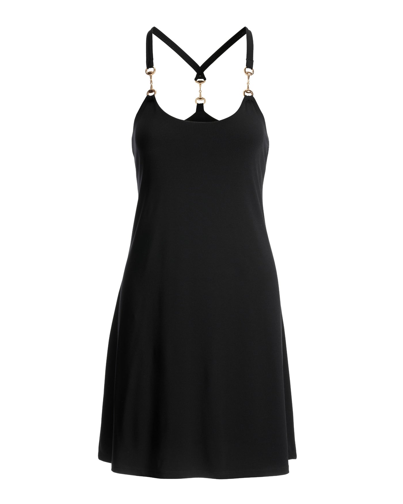 Hardware Sleeveless Tank Dress Black