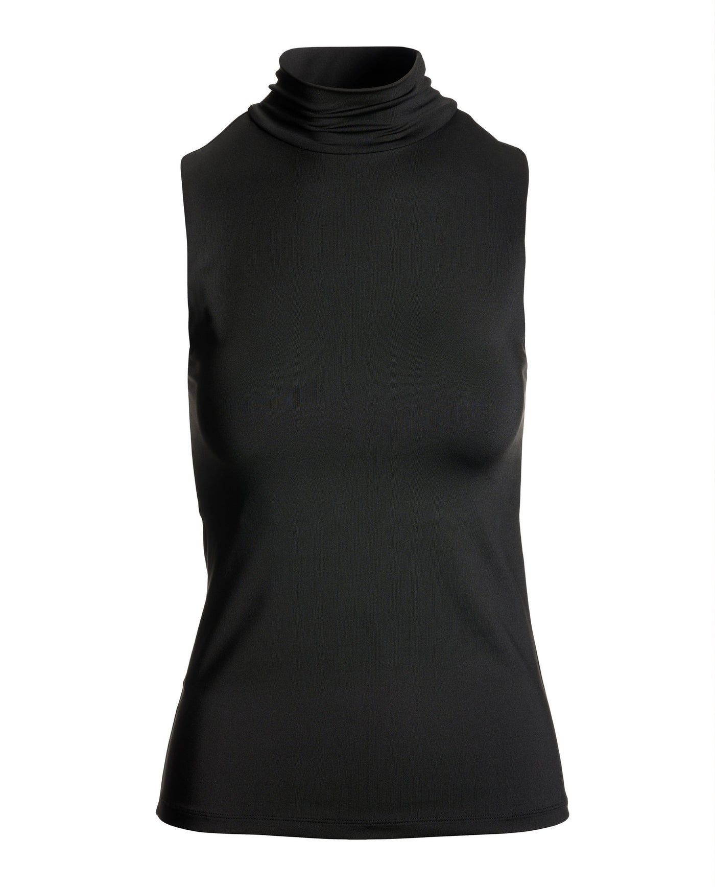 So Modern Sleeveless Mock Neck Top Proper Black