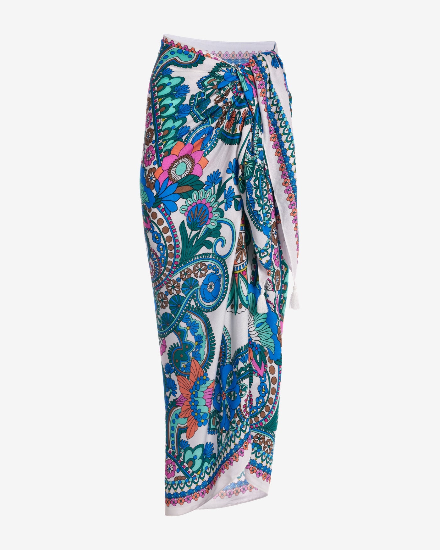 Paisley Pareo White Multi