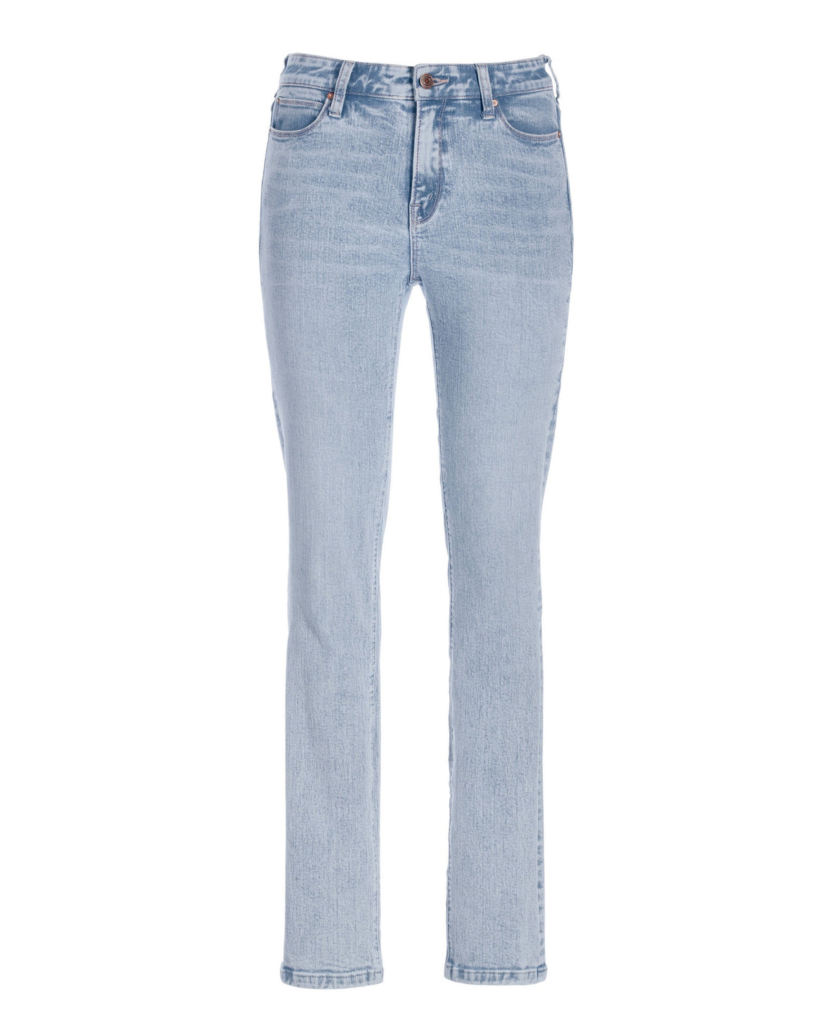 Newport High-Rise Slim Straight-Leg Jean Bleach Washed