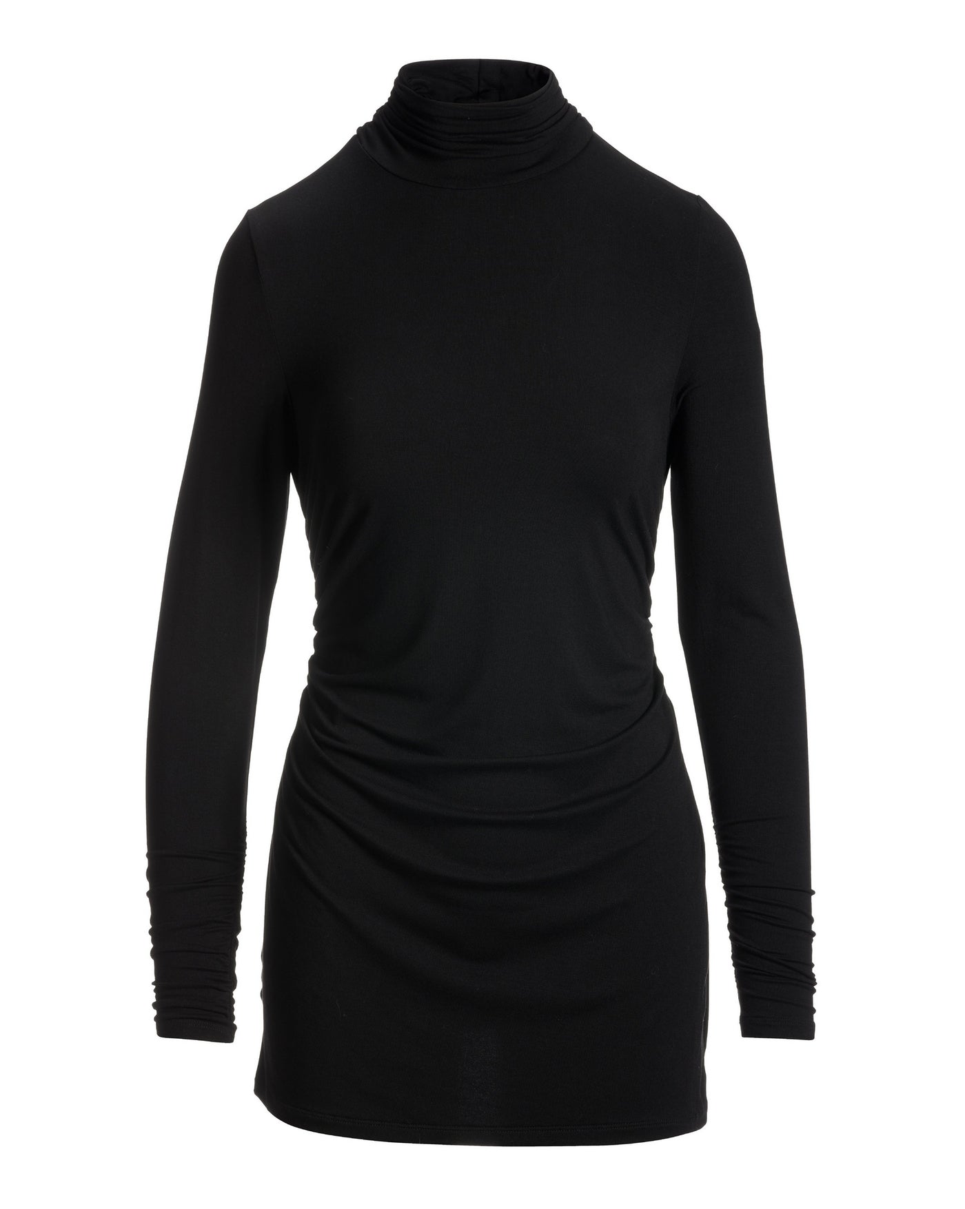 Ruched Knit Tunic Black