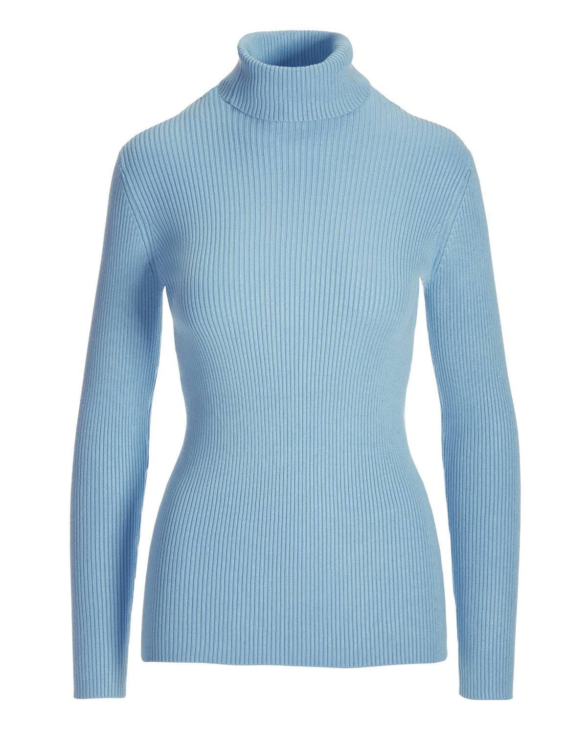 Ribbed Turtleneck Sweater Airy Blue