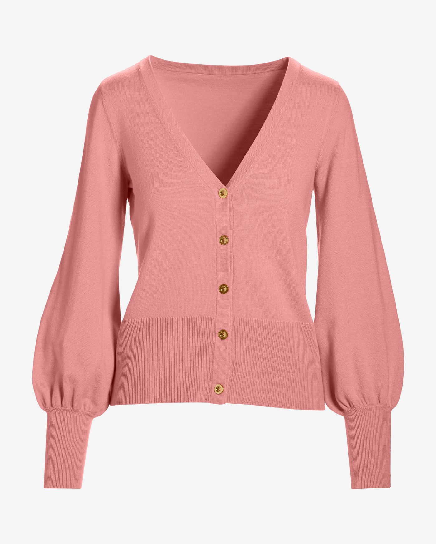 Lightweight Button Up Cardigan Sweater Pink Icing