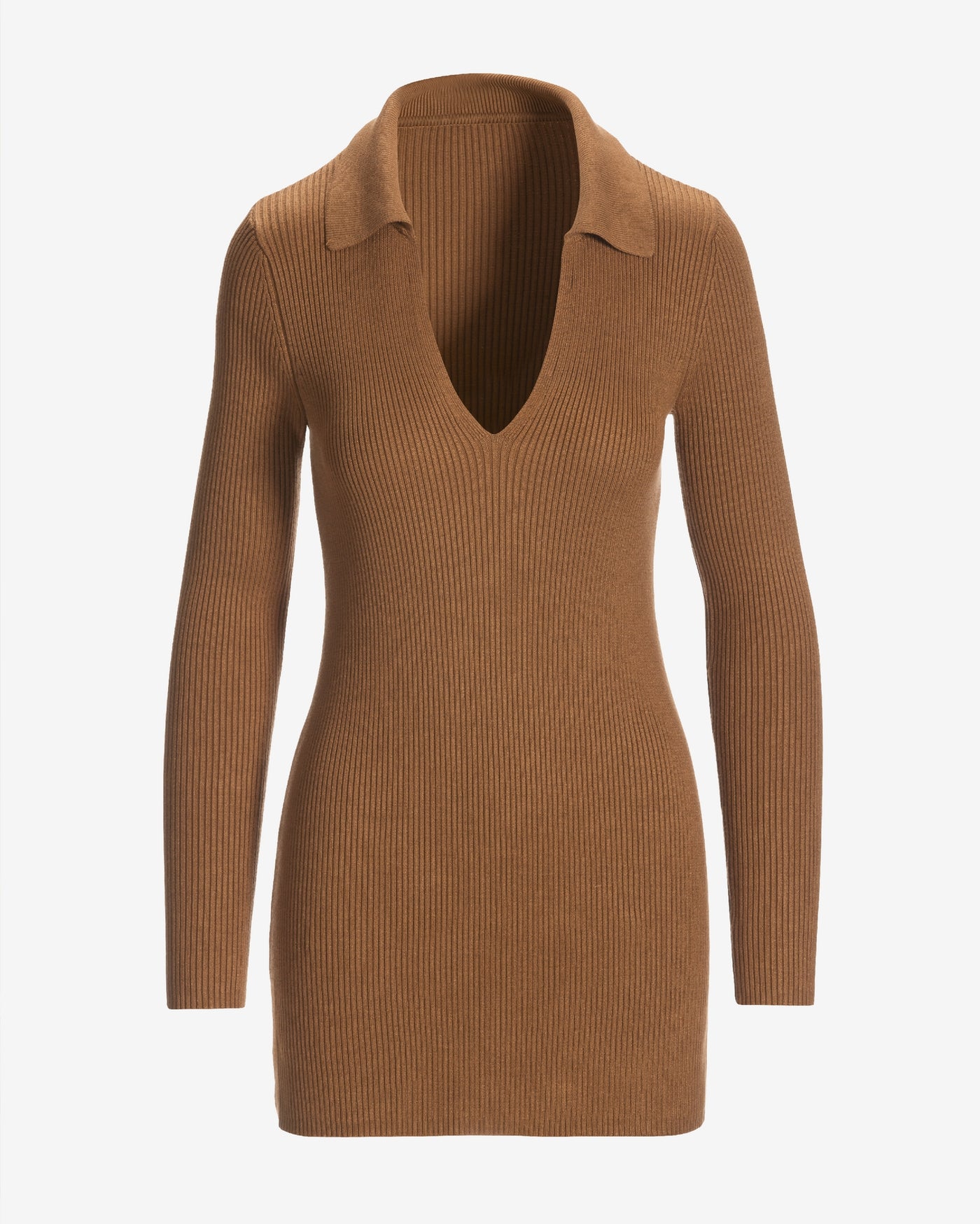 Ribbed Collar Tunic Sweater Thrush