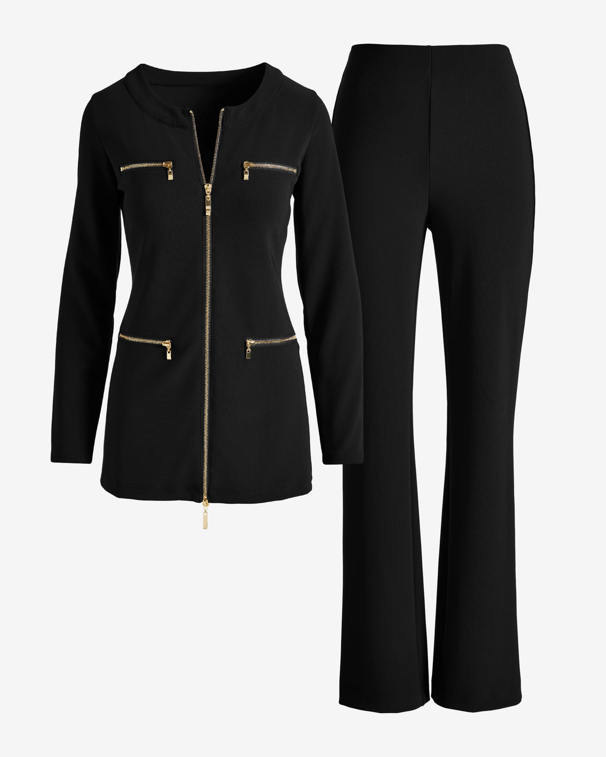 Beyond Travel Tunic Coordinate Set Jet Black