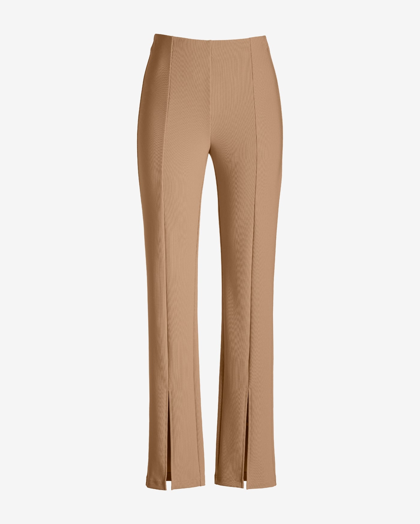 Beyond Travel High Rise Slit Front Pant Natural