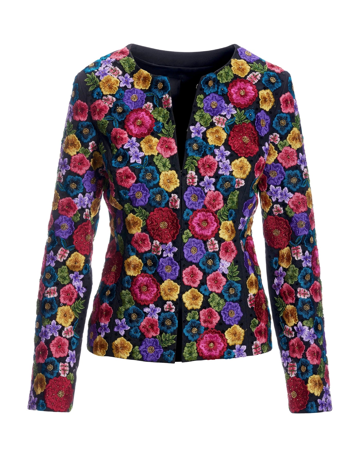 Hand Beaded and Embroidered Floral Jacket Multi