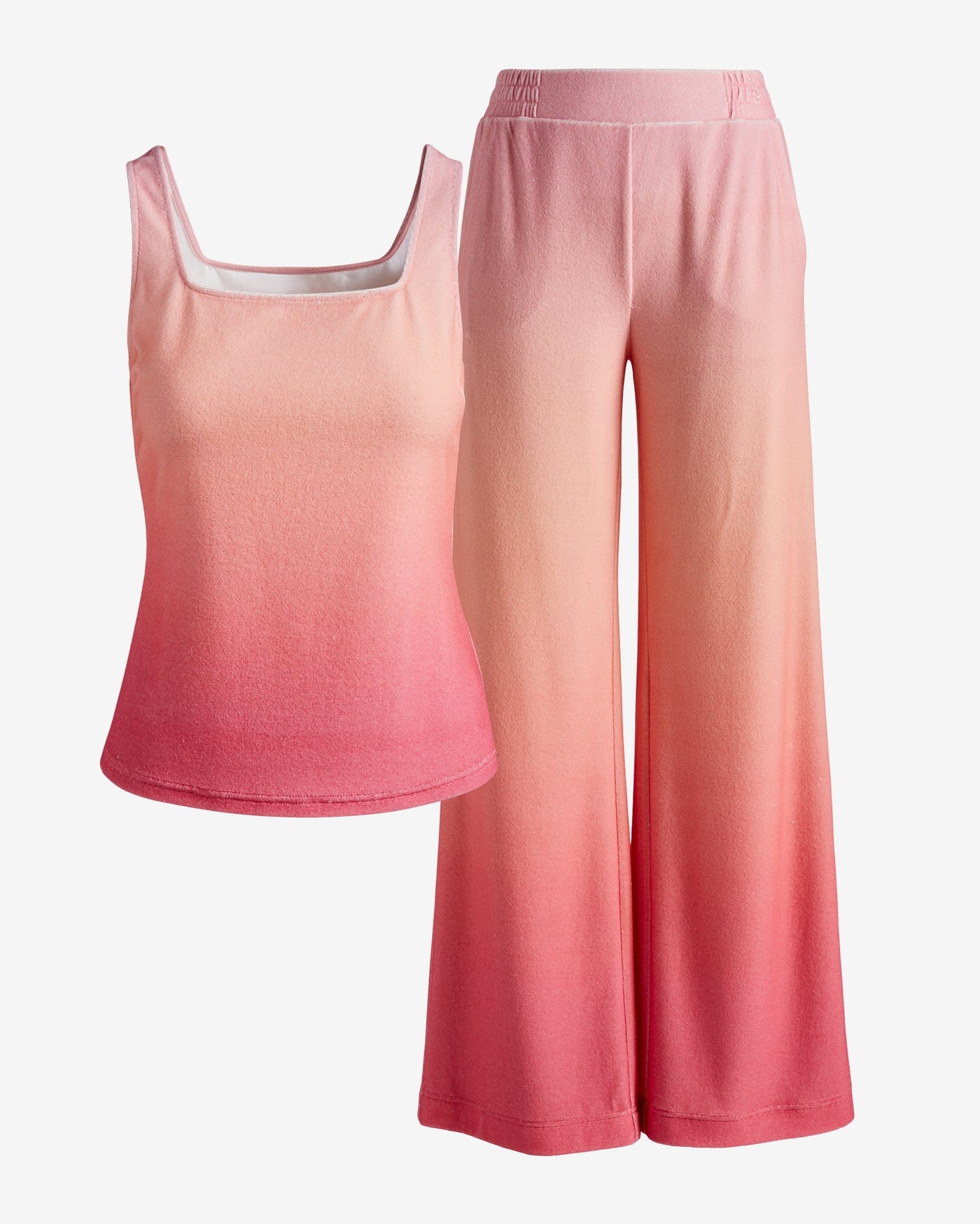 Ombre Beach Terry Tank and Pant Set Sunset Ombre