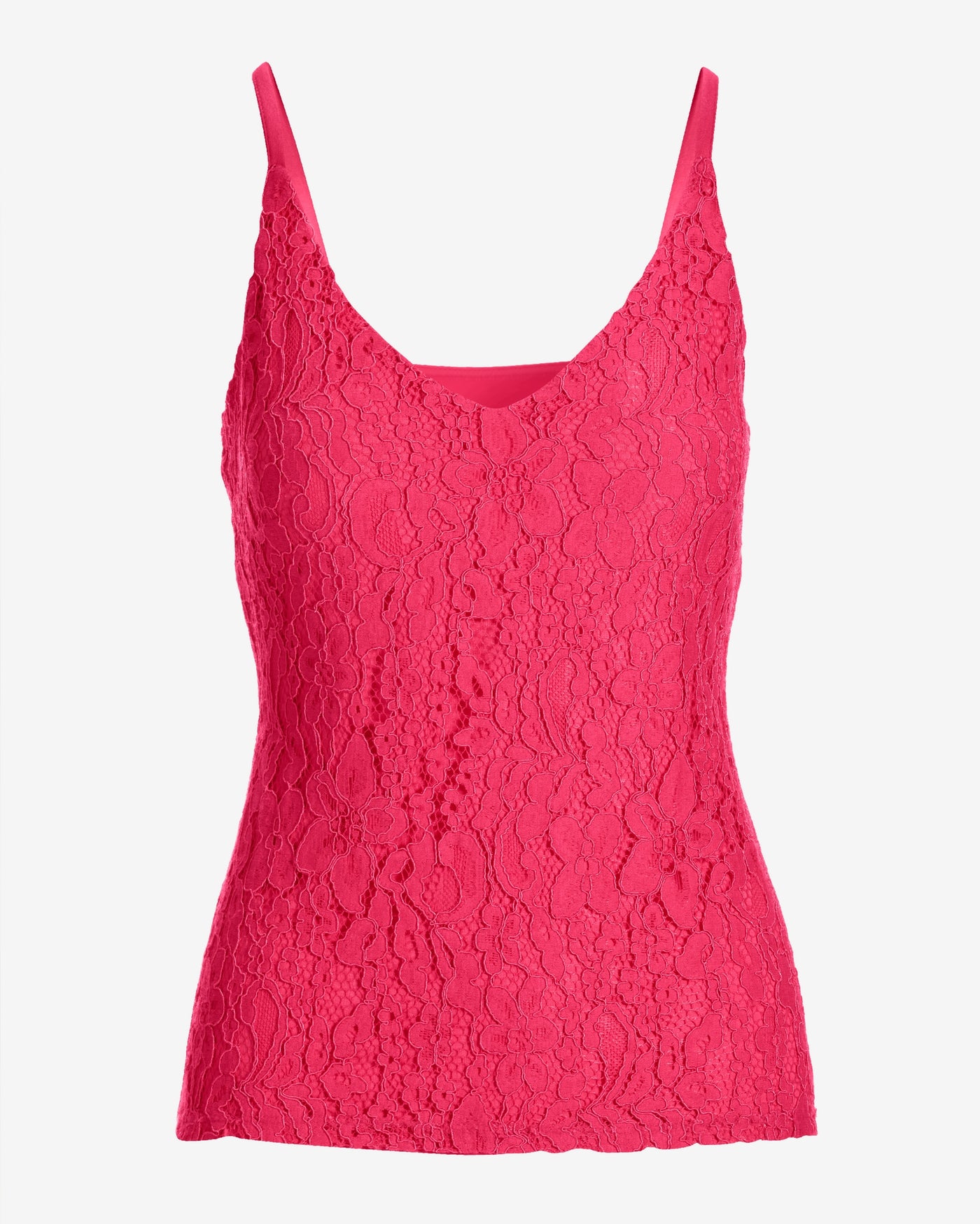 Lace Front V-Neck Cami Top Very Berry