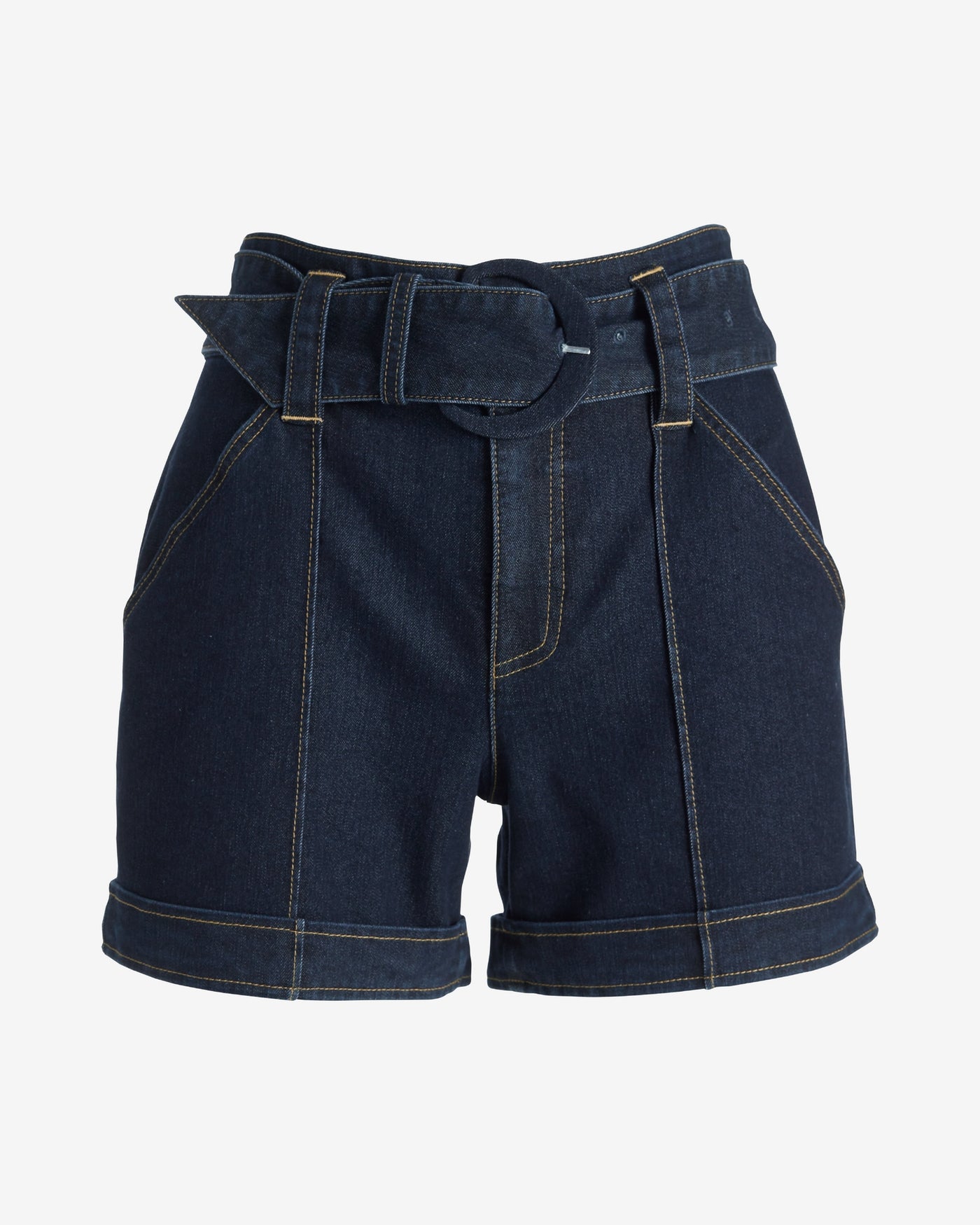 Belted Denim Trouser Short Rinse