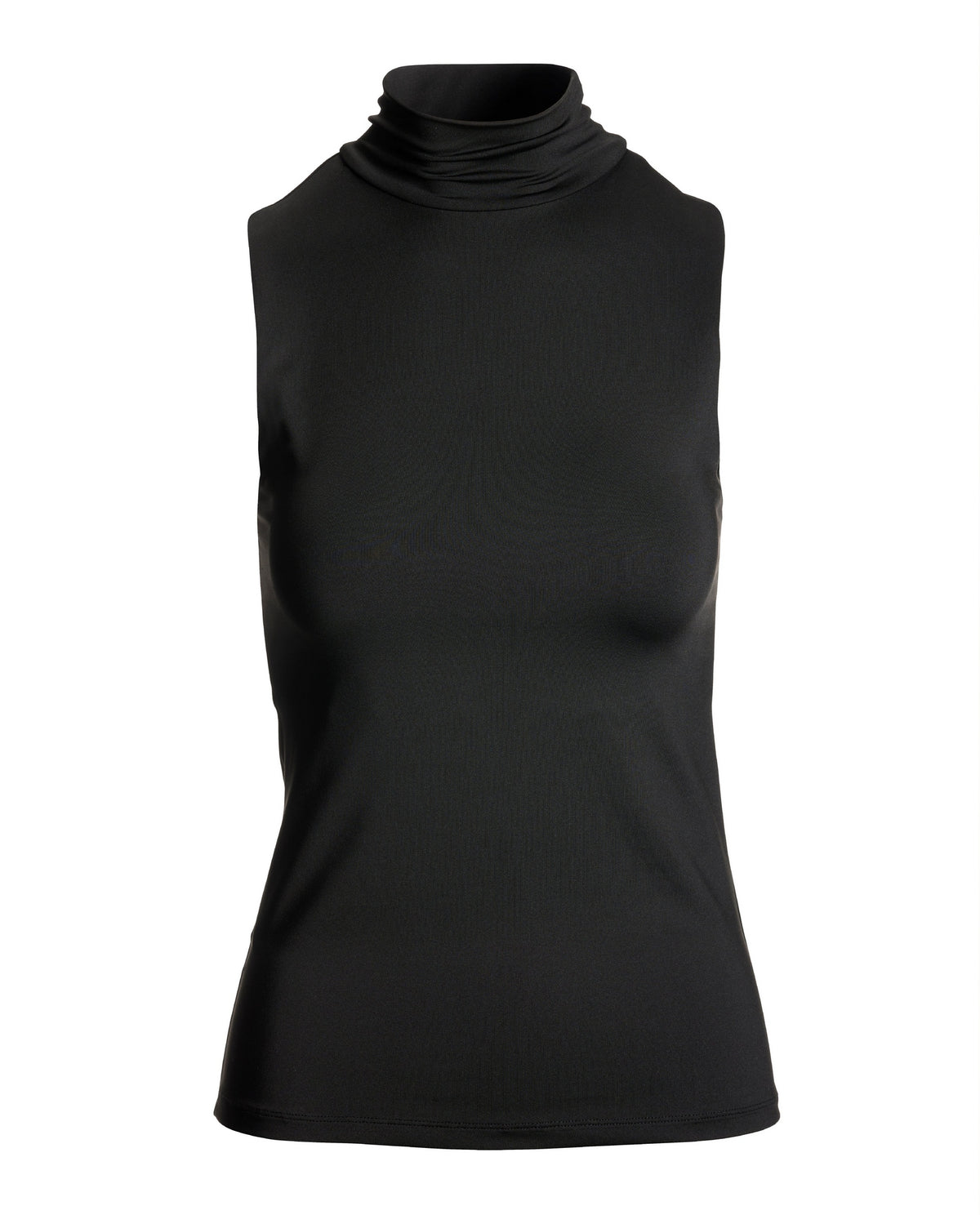 So Modern Sleeveless Mock Neck Top Proper Black
