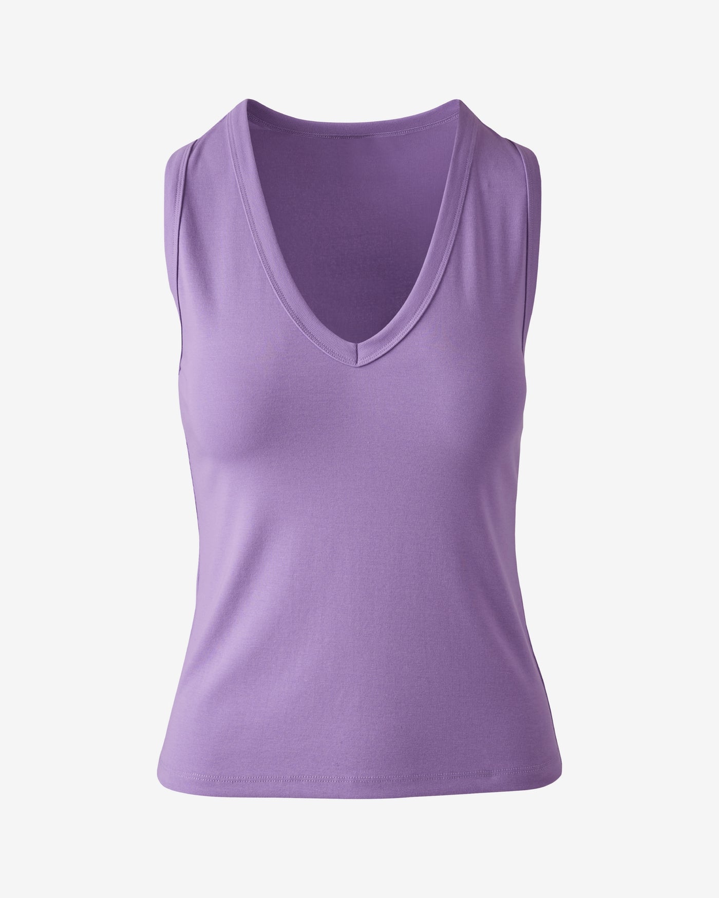 V Neck Cotton Tank Lavender Ice