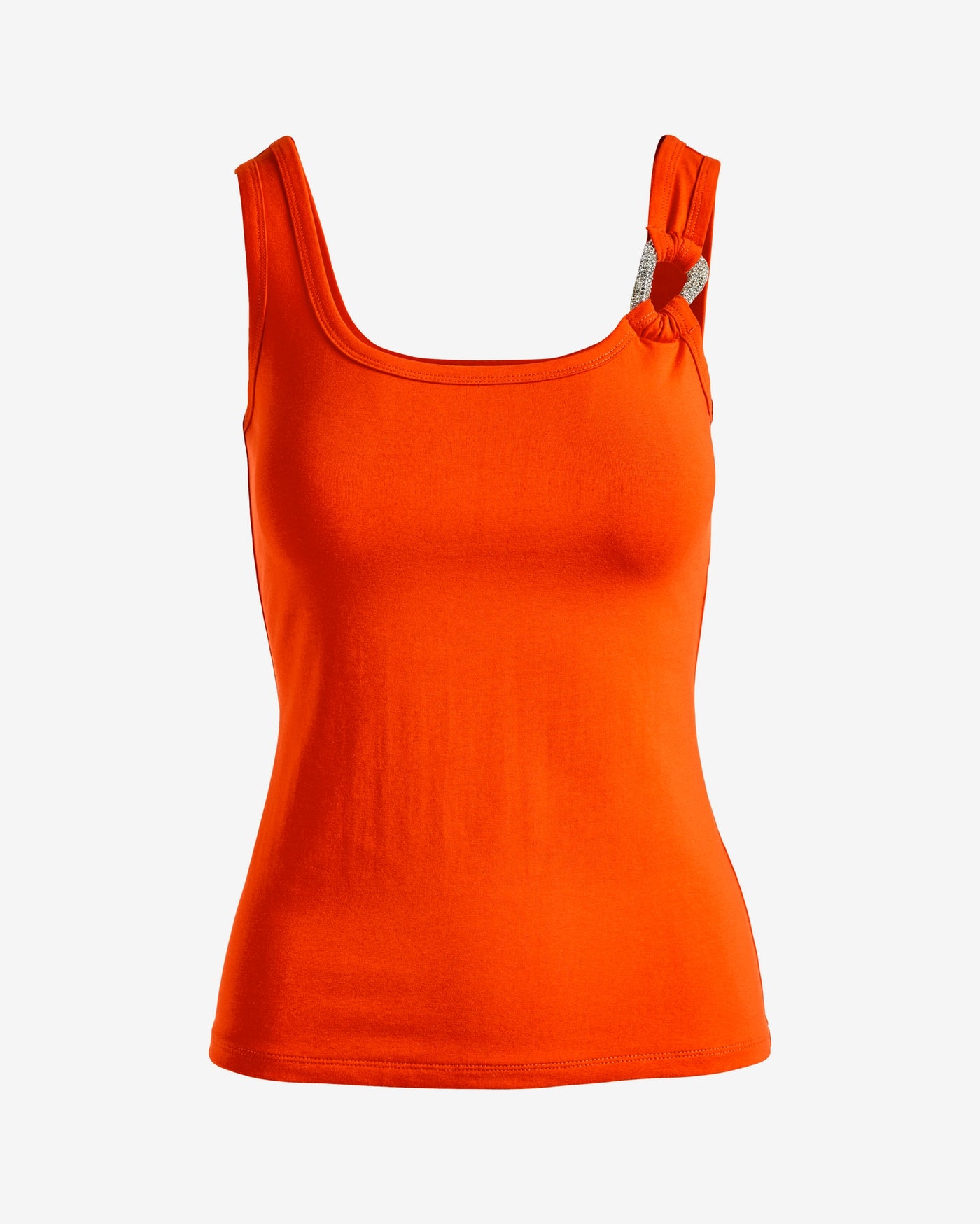 So Sexy Crystal Hardware Trim Scoop Neck Tank Fiesta