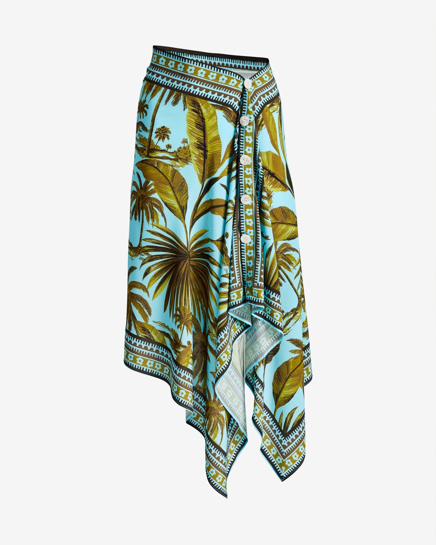 Bleu Rod Beattie Printed Button Up Pareo Waterfall