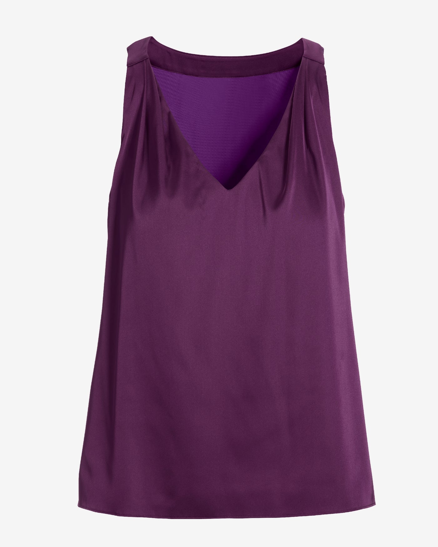 Nikki V-Neck Charmeuse Blouse Imperial Purple