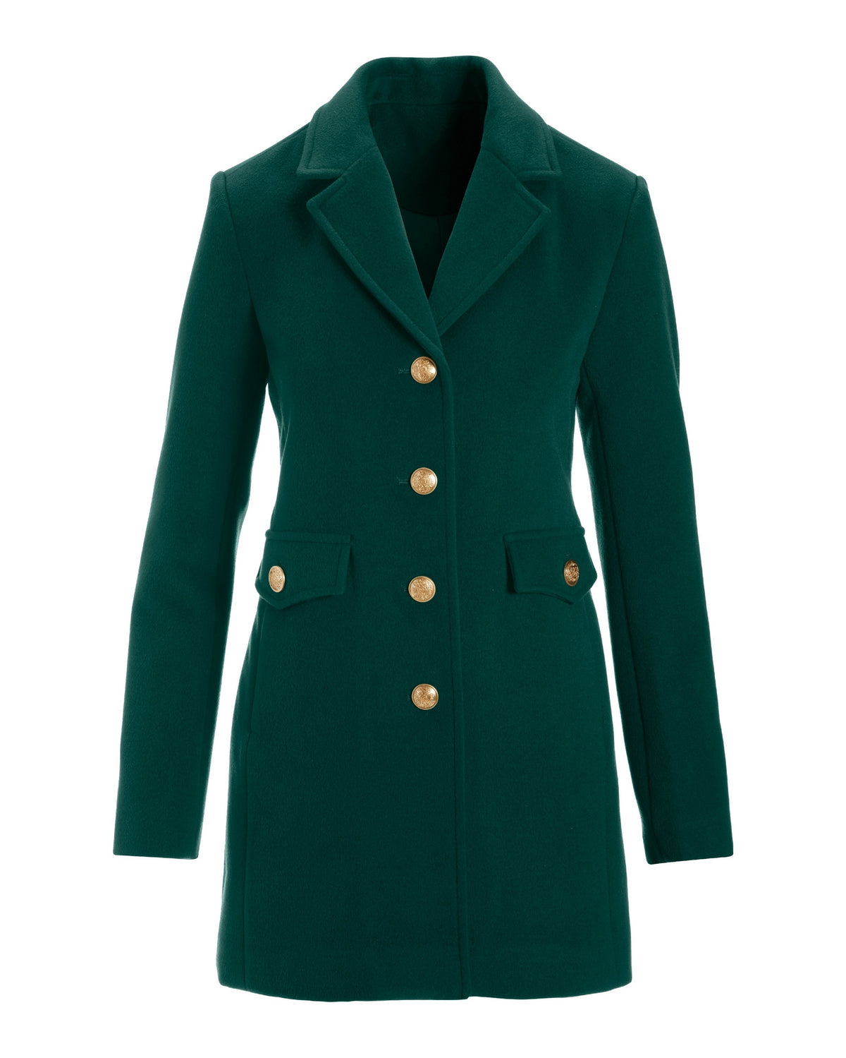 Classic Tailored Coat Deep Emerald