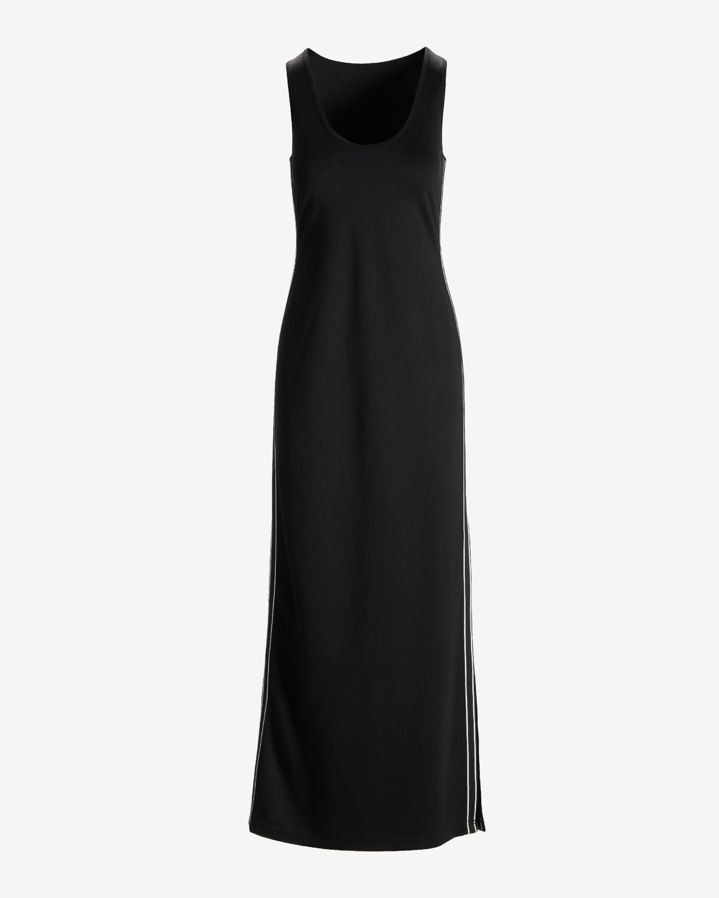 Side Stripe Maxi Sport Dress Black/White