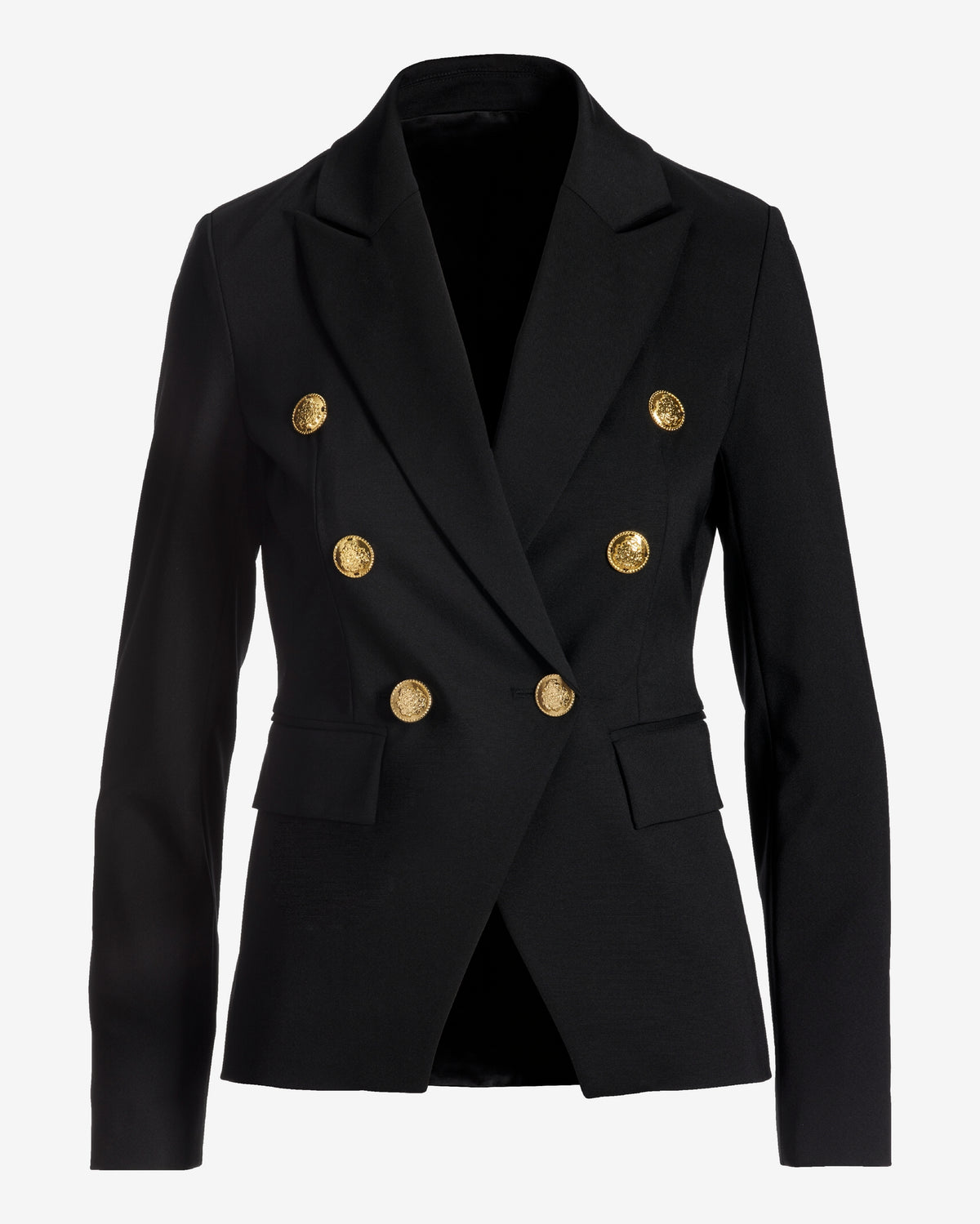 Modern Double-Breasted Blazer Black