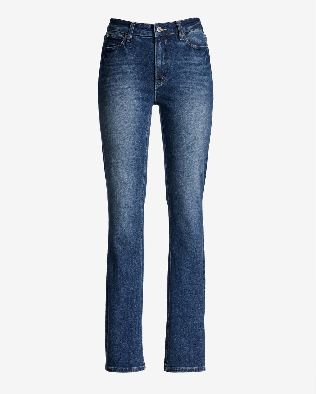 Newport High-Rise Slim Straight-Leg Jean Mid Blue