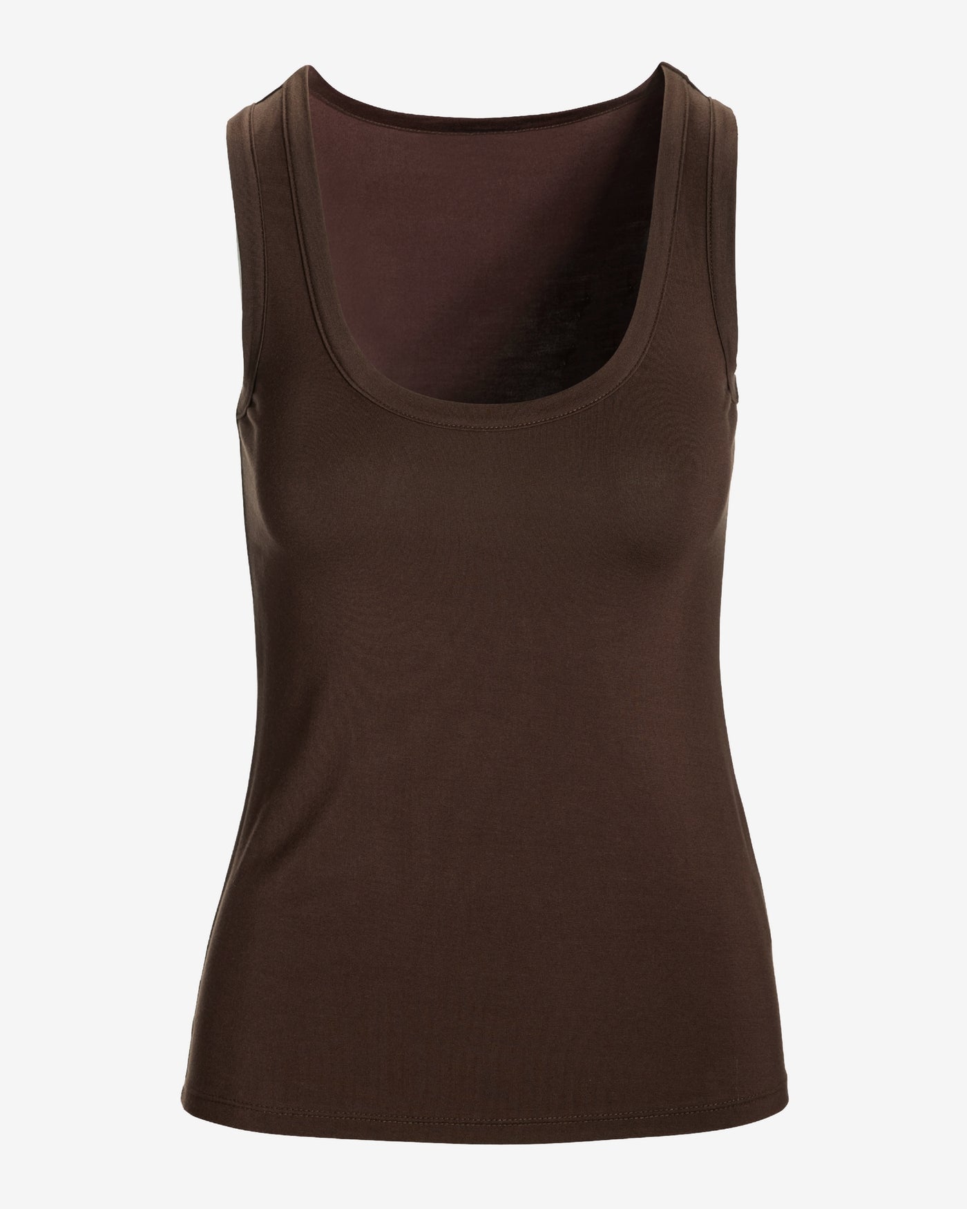 So Effortless Scoop-Neck Tank Top Safari Brown