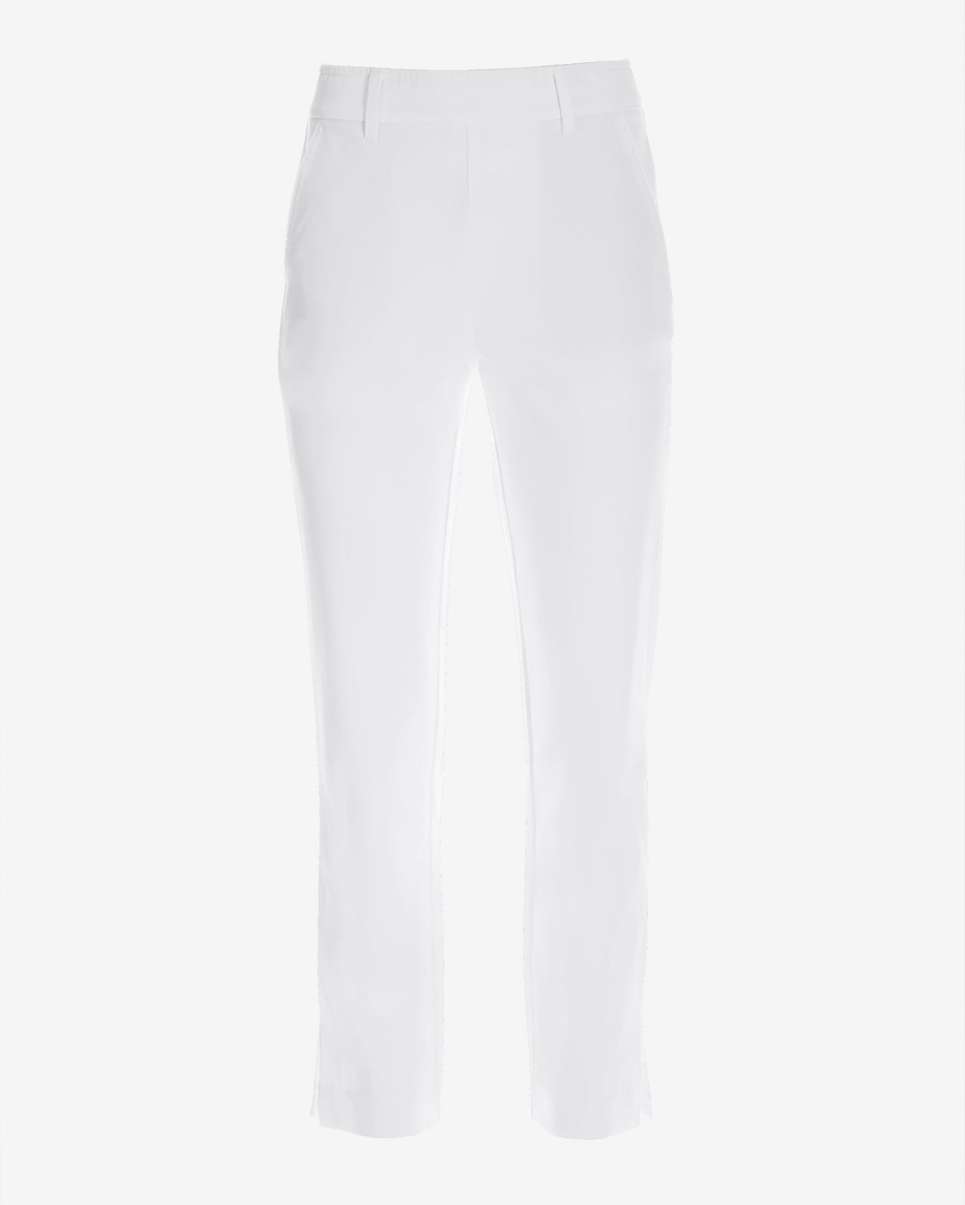 Newport Twill Pull on Crop Pant Pure White