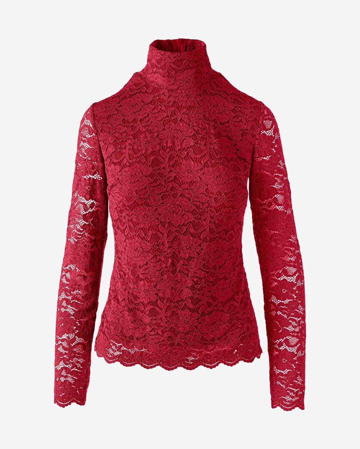 Turtleneck Long Sleeve Lace Top French Kiss