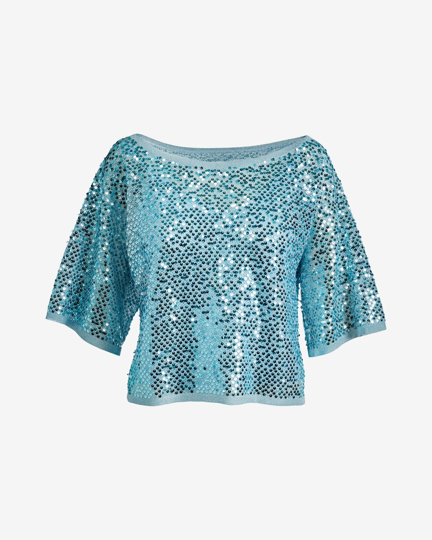Sequin Poncho Blue Cloud