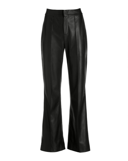 FAUX LEATHER WIDE LEG TROUSER Black
