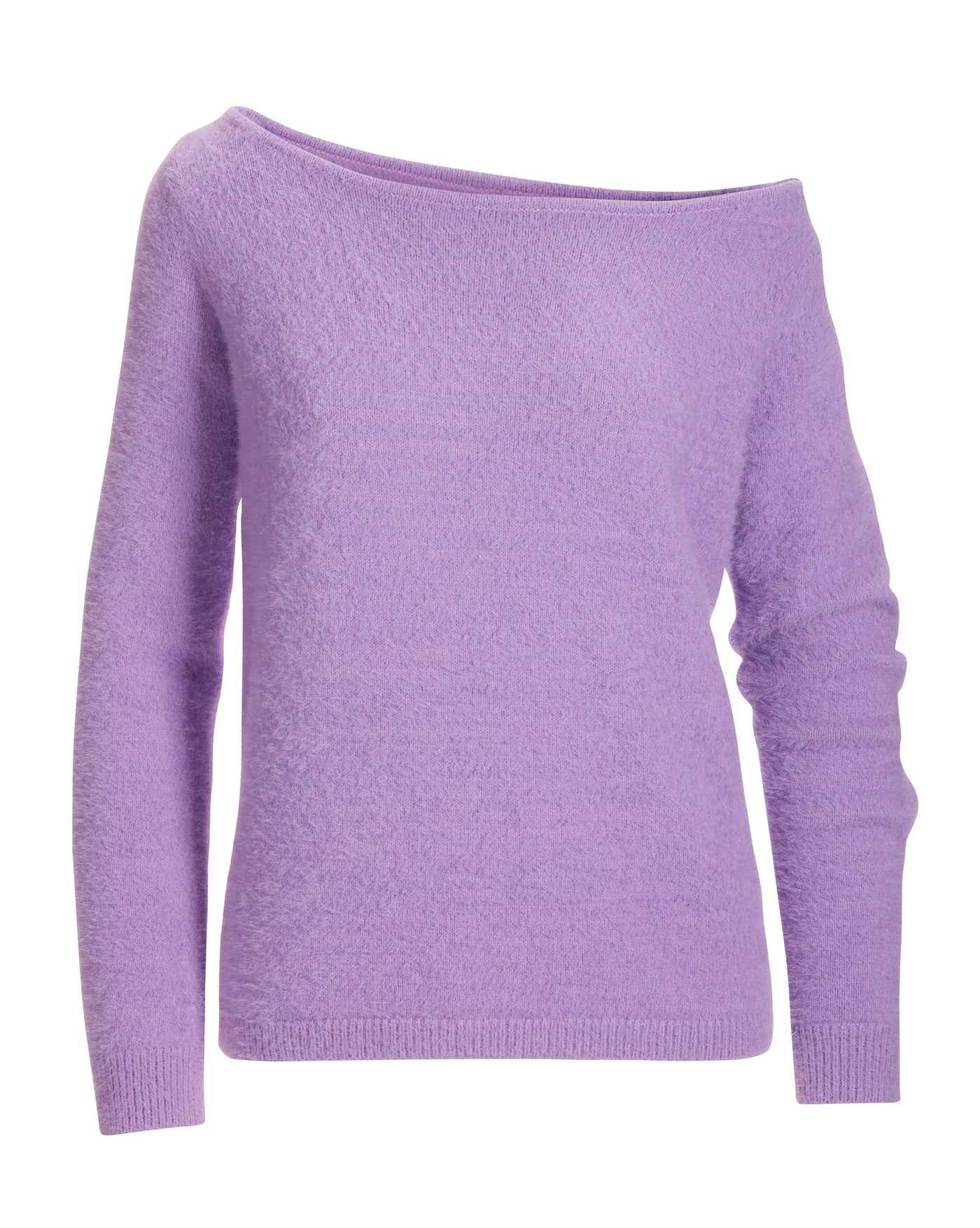 Plush Slouchy Sweater Sheer Lilac