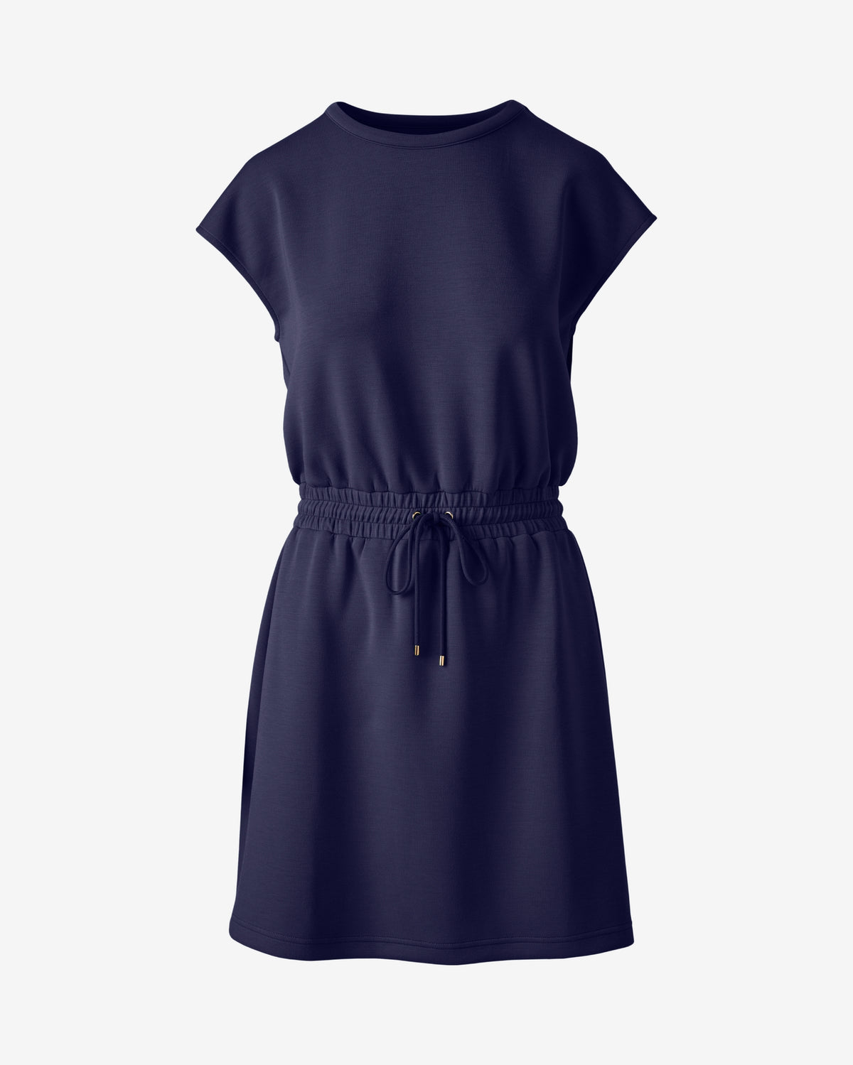Luxe Lounge Drop Shoulder Blouson Dress Navy