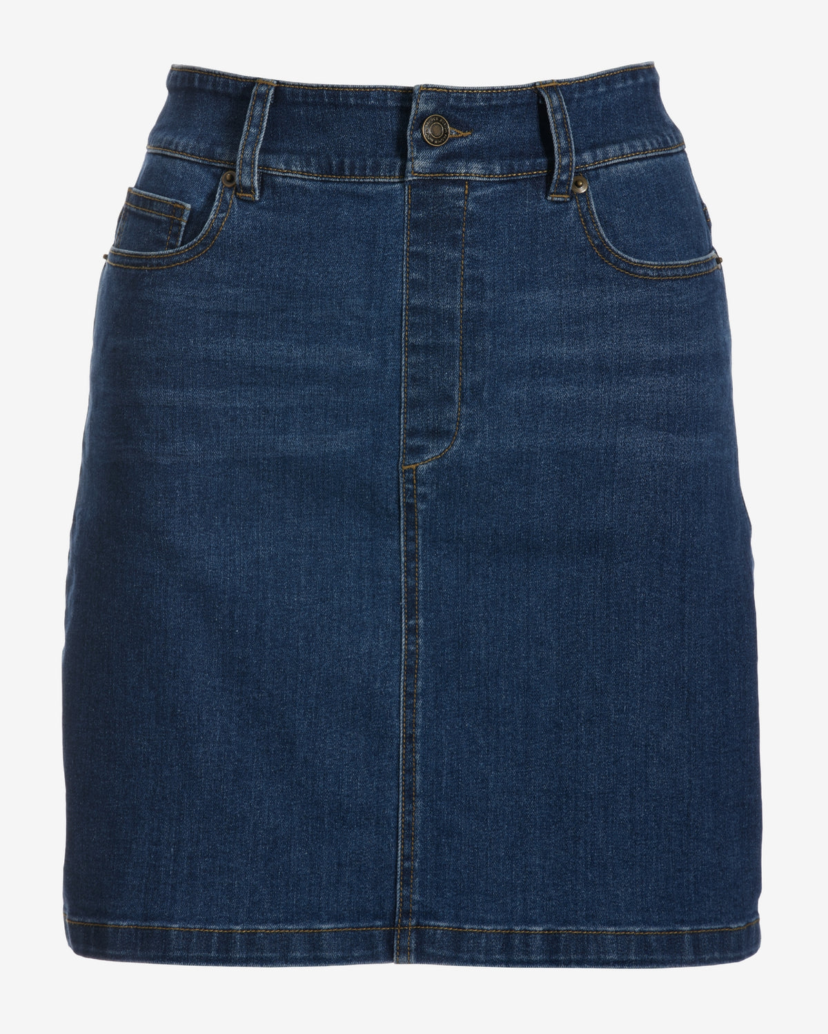 Proper Pull On Denim Skort Medium Wash
