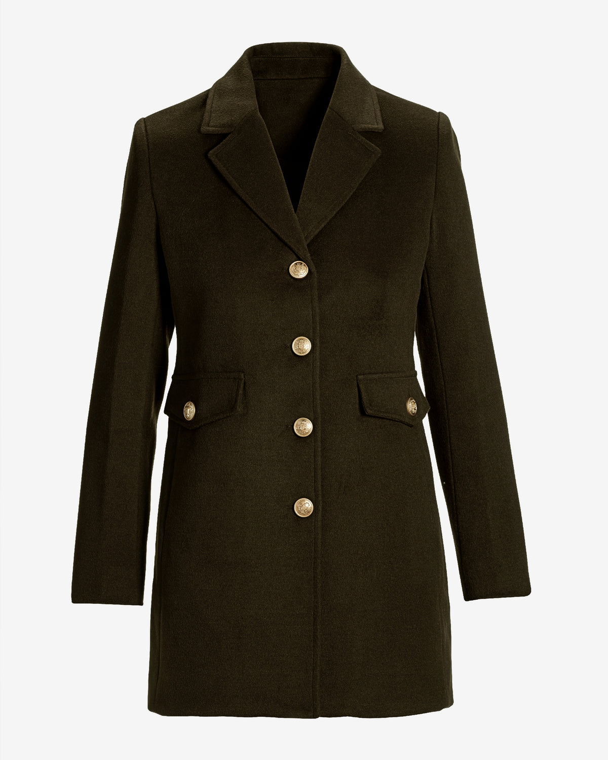 Classic Tailored Coat Chocolate Brown