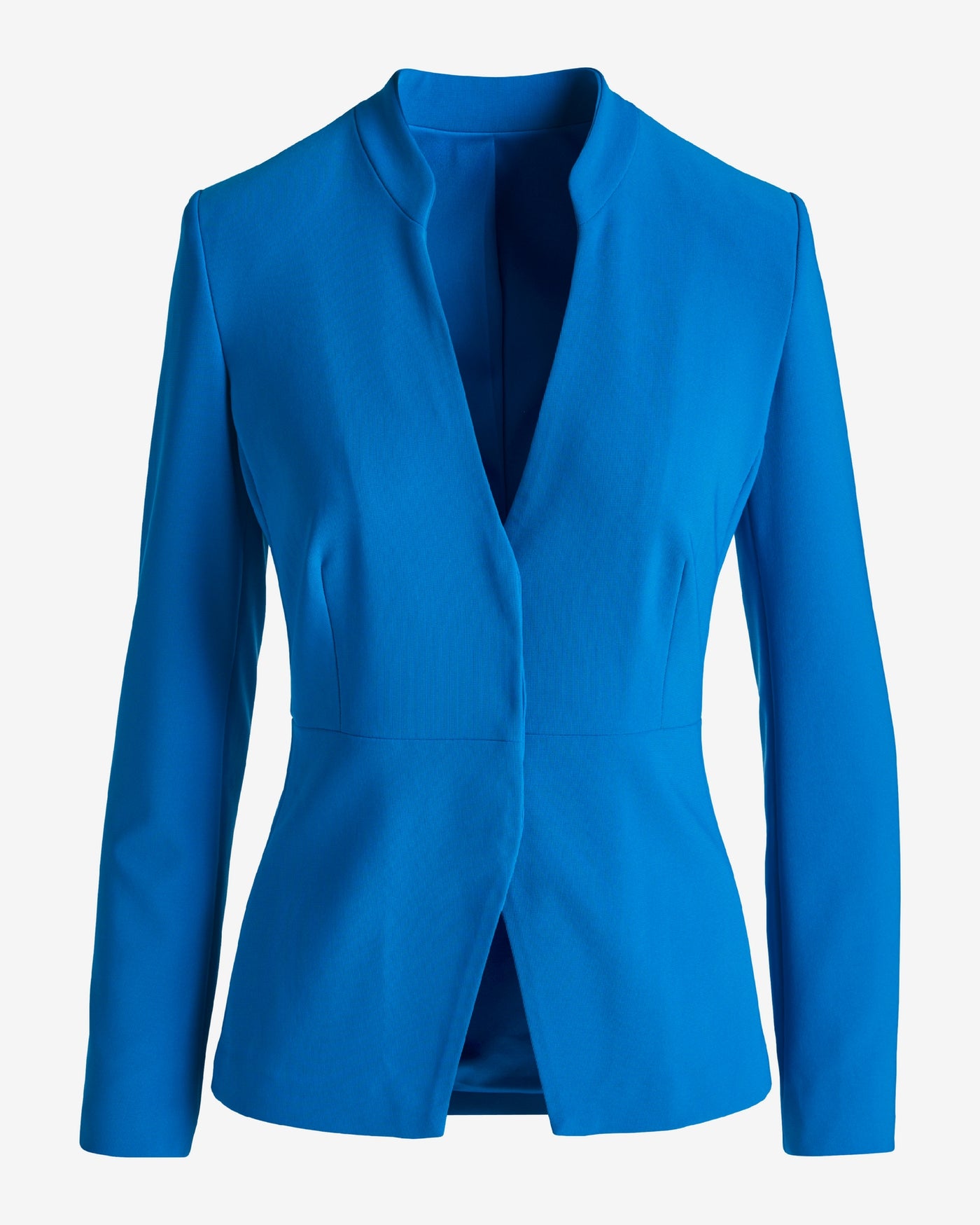 Beyond Travel Collarless Blazer Princess Blue