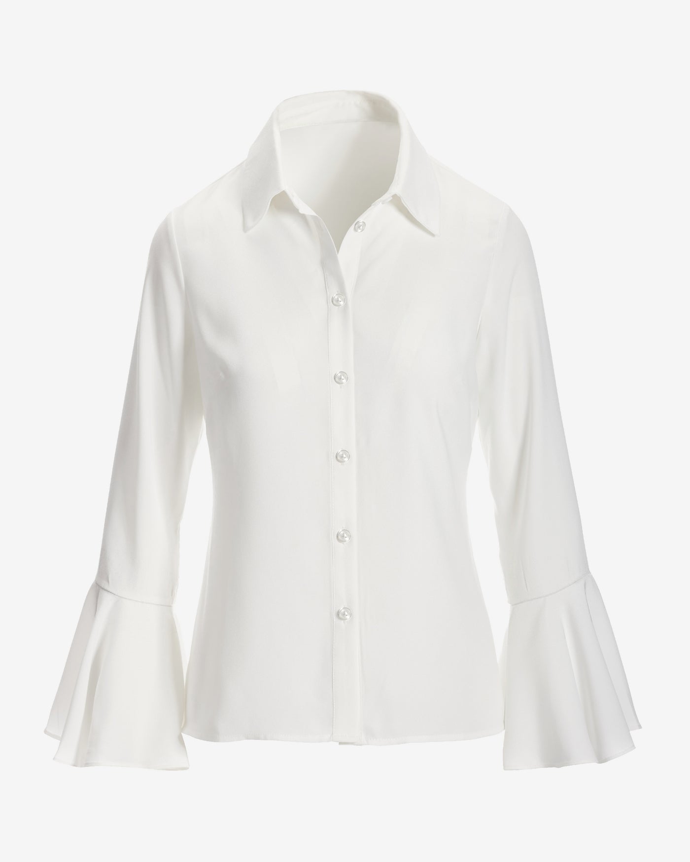 Alexa Flare Sleeve Shirt White