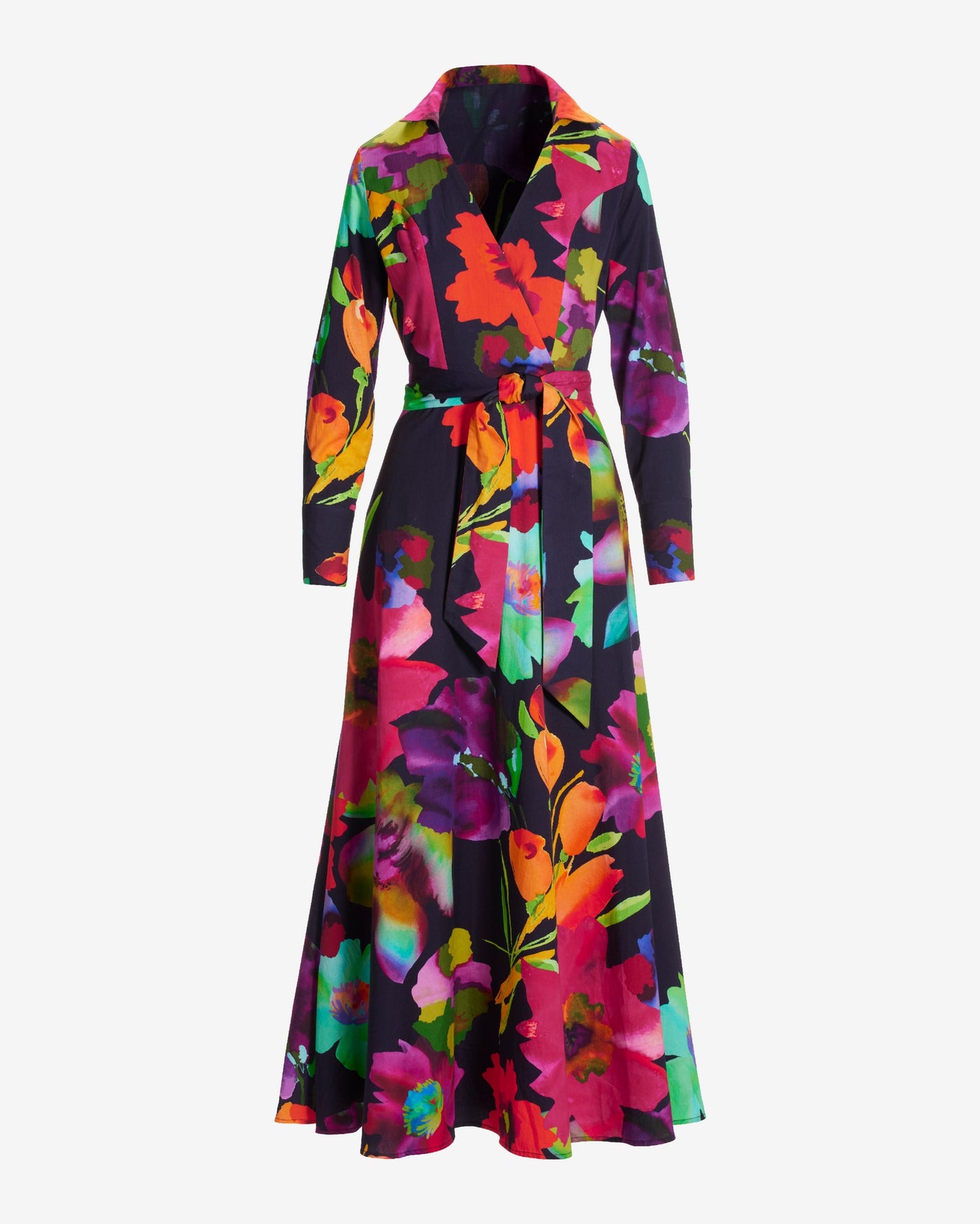 City Garden Surplice Maxi Dress Navy Multi