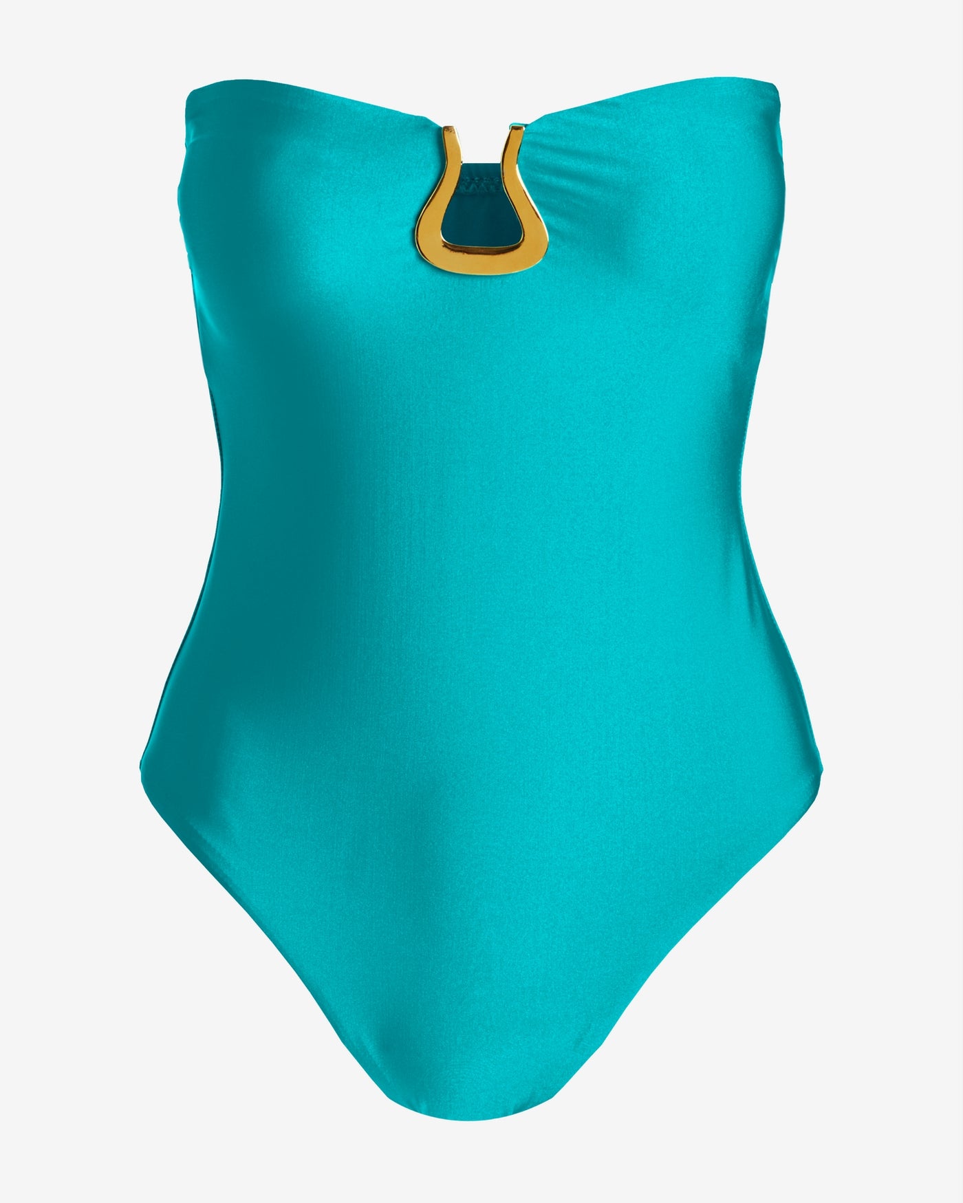 Hardware Detail Bandeau One Piece Turquoise